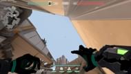 Aim upwards and let the 'left click' HUD align with the corner (Image via Riot Games)